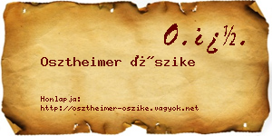 Osztheimer Őszike névjegykártya